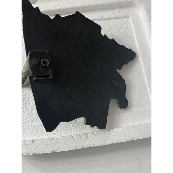 Let it Snow Snowman 6+" Christmas Stocking Holder Heavy Cast Iron - Picture 3 of 5